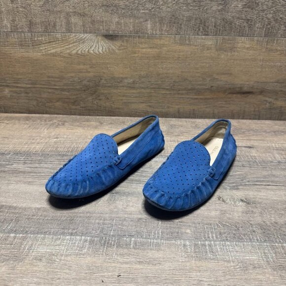 Cole Haan Evelyn Cobalt Blue Suede Loafers Women's Size 6 - Picture 1 of 7